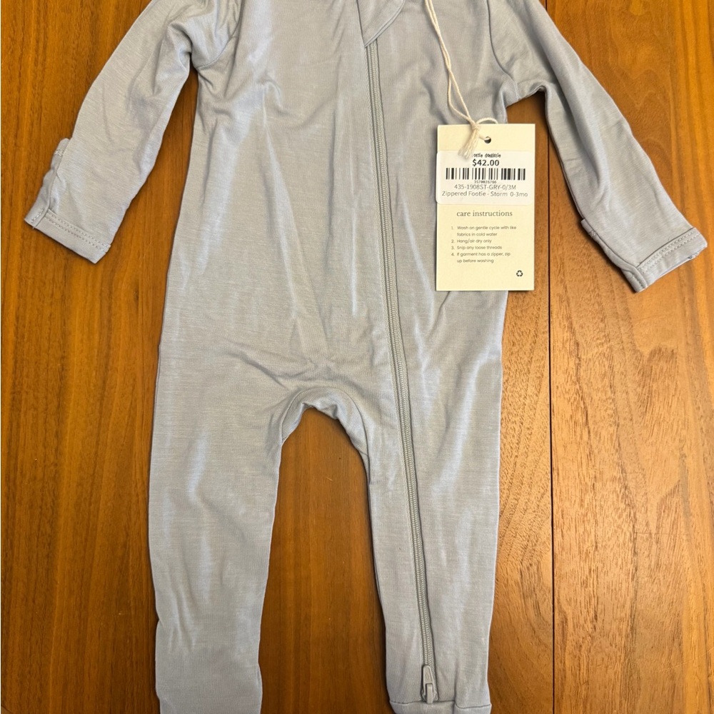 NWT Kyte Baby zippered footie size 0-3M